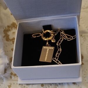 Elegant Gold Initial Necklace with Crystal Accents